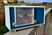 Charger l&#39;image dans la galerie, SOLD! - March 24, 2015 - POWDER BLUE TUXEDO Retro Jetsons Vintage 1961 RCA Model RHD21A Tube Clock Radio Totally Restored! - [product_type} - RCA Victor - Retro Radio Farm