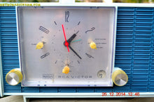 画像をギャラリービューアに読み込む, SOLD! - March 24, 2015 - POWDER BLUE TUXEDO Retro Jetsons Vintage 1961 RCA Model RHD21A Tube Clock Radio Totally Restored! - [product_type} - RCA Victor - Retro Radio Farm