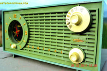 Load image into Gallery viewer, SOLD! - Dec 30, 2014 - PEA GREEN FANTASY Vintage 1955 Admiral 4E3A AM Tube Clock Radio Works! - [product_type} - Admiral - Retro Radio Farm