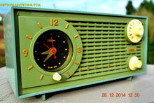 Load image into Gallery viewer, SOLD! - Dec 30, 2014 - PEA GREEN FANTASY Vintage 1955 Admiral 4E3A AM Tube Clock Radio Works! - [product_type} - Admiral - Retro Radio Farm
