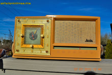 Load image into Gallery viewer, SOLD! - Dec 2, 2016 - SAHARA SANDY TAN Retro Space Age 1956 Arvin Tube AM Clock Radio Totally Restored! - [product_type} - Arvin - Retro Radio Farm