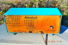 Load image into Gallery viewer, SOLD! - June 25, 2016 - SEAFOAM GREEN AND WHITE Retro Jetsons 1956 Admiral Model 5B43 Tube AM Clock Radio Totally Restored! - [product_type} - Admiral - Retro Radio Farm