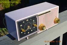 Charger l&#39;image dans la galerie, SOLD! - Jan 31, 2015 - LUSCIOUS PINK Retro Jetsons 1956 Motorola 57CF Tube AM Clock Radio WORKS! - [product_type} - Motorola - Retro Radio Farm