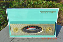 Charger l&#39;image dans la galerie, SOLD! - April 28, 2014 - TURQUOISE Retro Jetsons Vintage 1957 RCA Victor Model 1-X-4HE AM Tube Radio WORKS! - [product_type} - RCA Victor - Retro Radio Farm