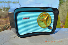 Load image into Gallery viewer, SOLD! - Jan 23, 2015 - SO JETSONS LOOKING Retro Vintage AQUA and BLACK Travler T-204 AM Tube Radio WORKS! - [product_type} - Travler - Retro Radio Farm