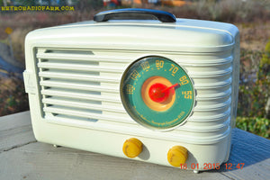 SOLD! - March 29, 2015 - BEAUTIFUL ART DECO Ivory Retro Vintage 1950 Emerson 642 Bakelite AM Tube Radio Totally Restored! - [product_type} - Emerson - Retro Radio Farm