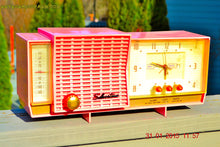 Load image into Gallery viewer, SOLD! - Sept 26, 2016 - BARBIE PINK Mid Century Retro Jetsons 1961 Silvertone Model 8027 AM Clock Radio Totally Restored! - [product_type} - Silvertone - Retro Radio Farm