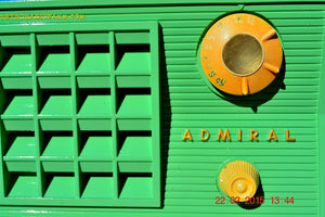 SOLD! - March 20, 2015 - PISTACHIO GREEN Retro Jetsons Mid Century Vintage 1955 Admiral 5R3 AM Tube Radio Totally Restored! - [product_type} - Admiral - Retro Radio Farm