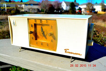 Load image into Gallery viewer, SOLD! - April 8, 2015 - BLUETOOTH MP3 READY - SNOW WHITE Retro Jetsons 1956 Emerson 825 Tube AM Clock Radio Totally Restored! - [product_type} - Emerson - Retro Radio Farm