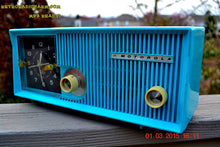 Charger l&#39;image dans la galerie, SOLD! - March 1, 2015 - MP3 READY SKY BLUE Turquoise Retro Jetsons 1959 Motorola Model SC13B Tube AM Clock Radio Totally Restored! - [product_type} - Motorola - Retro Radio Farm