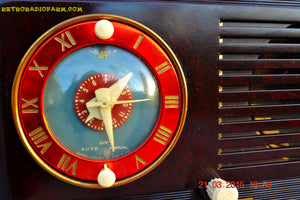 SOLD! - April 19, 2015 - BLUETOOTH MP3 READY - Art Deco 1952 General Electric Model 66 AM Brown Bakelite Tube Clock Radio Totally Restored! - [product_type} - General Electric - Retro Radio Farm