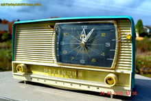 画像をギャラリービューアに読み込む, SOLD! - Sept 12, 2015 - Aqua and White Retro Jetsons 1956 RCA Victor 9-C-7LE Tube AM Clock Radio Totally Restored! - [product_type} - RCA Victor - Retro Radio Farm