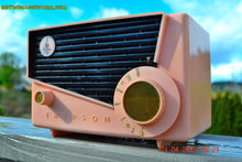 Charger l&#39;image dans la galerie, SOLD! - July 19, 2016 - BLUETOOTH MP3 READY - AWESOME Pink And Black Retro Vintage 1957 Emerson 851 AM Tube Radio Totally Restored! - [product_type} - Emerson - Retro Radio Farm