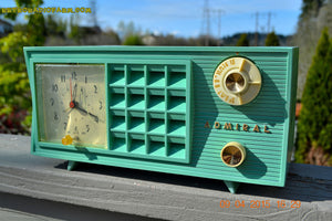 SOLD! - May 2, 2015 - PISTACHIO GREEN Retro Jetsons Mid Century Vintage 1955 Admiral Model 251 AM Tube Radio Totally Restored! - [product_type} - Admiral - Retro Radio Farm