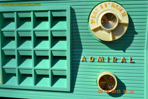SOLD! - May 2, 2015 - PISTACHIO GREEN Retro Jetsons Mid Century Vintage 1955 Admiral Model 251 AM Tube Radio Totally Restored! - [product_type} - Admiral - Retro Radio Farm