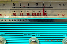 Load image into Gallery viewer, SOLD! - Jan 4, 2016 - GUMBY GREEN AM/FM Retro Vintage Mid Century Olympic Model AFM-16 Tube Radio Totally Restored! - [product_type} - Olympic - Retro Radio Farm