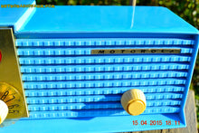 Load image into Gallery viewer, SOLD! - May 28, 2015 - CORNFLOWER BLUE Bi-level Retro Jetsons 1957 Motorola 57CD Tube AM Clock Radio WORKS! - [product_type} - Motorola - Retro Radio Farm