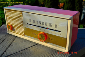 SOLD! - May 15, 2015 - CARNATION PINK Retro Jetsons early 60s Arvin Model 30R12 Tube FM RADIO Works! - [product_type} - Arvin - Retro Radio Farm