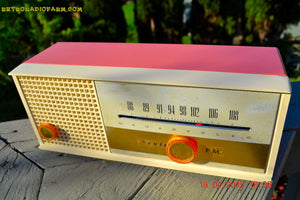 SOLD! - May 15, 2015 - CARNATION PINK Retro Jetsons early 60s Arvin Model 30R12 Tube FM RADIO Works! - [product_type} - Arvin - Retro Radio Farm