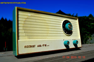 SOLD! - April 20, 2015 - TURQUOISE AM/FM Retro Vintage Mid Century Viscount Solid State Portable Radio Totally Restored! - [product_type} - Viscount - Retro Radio Farm