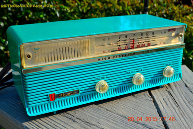 SOLD! - Jan 4, 2016 - GUMBY GREEN AM/FM Retro Vintage Mid Century Olympic Model AFM-16 Tube Radio Totally Restored!