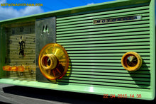 Load image into Gallery viewer, SOLD! - Aug 19, 2015 - BLUETOOTH MP3 READY - COOL MINT GREEN Retro Jetsons 1957 Motorola 5C25GW Tube AM Clock Radio Totally Restored! - [product_type} - Motorola - Retro Radio Farm