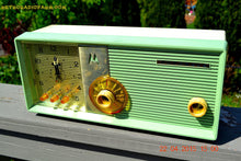 Charger l&#39;image dans la galerie, SOLD! - Aug 19, 2015 - BLUETOOTH MP3 READY - COOL MINT GREEN Retro Jetsons 1957 Motorola 5C25GW Tube AM Clock Radio Totally Restored! - [product_type} - Motorola - Retro Radio Farm