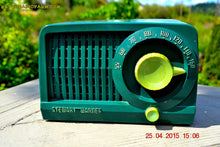Load image into Gallery viewer, SOLD! - July 28, 2015 - BEAUTIFUL Art Deco Rare Retro Green 1952 Stewart Warner 9160H Tube AM Radio Totally Restored! - [product_type} - Stewart Warner - Retro Radio Farm