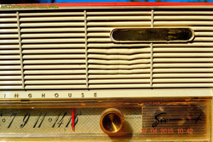SOLD! - Dec 21, 2015 - SOCKEYE SALMON Pink Retro Jetsons Vintage 1957 Westinghouse H-637T6A AM Tube Radio Works! - [product_type} - Westinghouse - Retro Radio Farm