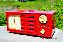 Charger l&#39;image dans la galerie, SOLD! - May 12, 2015 - FIRE ENGINE RED Retro Jetsons Mid Century Vintage 1955 Admiral Model 251 AM Tube Radio Totally Restored! - [product_type} - Admiral - Retro Radio Farm