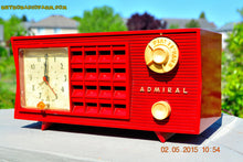 Load image into Gallery viewer, SOLD! - May 12, 2015 - FIRE ENGINE RED Retro Jetsons Mid Century Vintage 1955 Admiral Model 251 AM Tube Radio Totally Restored! - [product_type} - Admiral - Retro Radio Farm