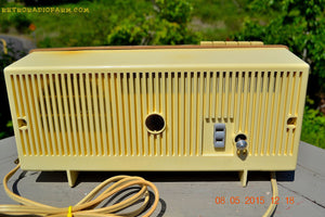 SOLD! - Oct 1, 2015 - VERY BRADY BROWN Retro Jetsons 1962 Motorola 5C16NW Tube AM Clock Radio Works! - [product_type} - Motorola - Retro Radio Farm