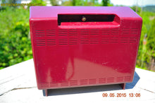 Load image into Gallery viewer, SOLD! - Aug 24, 2015 - MAROON Mid Century Retro Jetsons Vintage 1959 Wards Airline Model GEN-1668A Tube Radio Totally Restored! - [product_type} - Airline - Retro Radio Farm