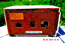 画像をギャラリービューアに読み込む, SOLD! - July 12, 2015 - VANILLA WHITE Art Deco 1952 General Electric Model 66 AM Brown Bakelite Tube Clock Radio Totally Restored! - [product_type} - General Electric - Retro Radio Farm