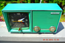 Load image into Gallery viewer, SOLD! - Dec 11, 2015 - KELLY GREEN Retro Jetsons Vintage 1960s or 1970s Soundwave AM Solid State Clock Radio Alarm WORKS! - [product_type} - Soundwave - Retro Radio Farm
