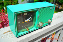 Load image into Gallery viewer, SOLD! - Dec 11, 2015 - KELLY GREEN Retro Jetsons Vintage 1960s or 1970s Soundwave AM Solid State Clock Radio Alarm WORKS! - [product_type} - Soundwave - Retro Radio Farm
