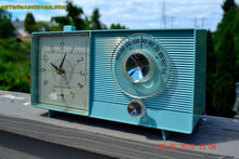 Charger l&#39;image dans la galerie, SOLD! - July 23, 2015 - POWDER BLUE Mid Century Jetsons 1959 General Electric Model C-404B Tube AM Clock Radio Totally Restored! - [product_type} - General Electric - Retro Radio Farm