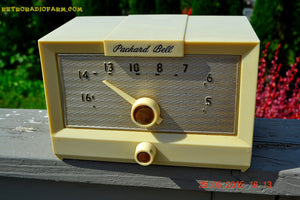 SOLD! - Sept 17, 2015 - IVORY WHITE Retro Jetsons Vintage 1956 Packard Bell 5R1 AM Tube Radio Works! - [product_type} - Packard-Bell - Retro Radio Farm