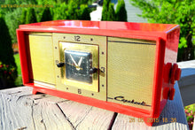 Load image into Gallery viewer, SOLD! - Aug 24, 2015 - ROSE RED Retro Jetsons Vintage 1959 Capehart Model 75C56 AM Tube Clock Radio Totally Restored! - [product_type} - Capehart - Retro Radio Farm