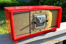 Charger l&#39;image dans la galerie, SOLD! - Aug 24, 2015 - ROSE RED Retro Jetsons Vintage 1959 Capehart Model 75C56 AM Tube Clock Radio Totally Restored! - [product_type} - Capehart - Retro Radio Farm