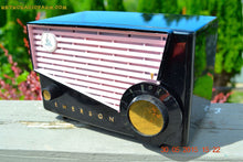 Load image into Gallery viewer, SOLD! - June 10, 2015 - AWESOME Black and Pink Retro Vintage 1957 Emerson 851 AM Tube Radio Totally Restored! - [product_type} - Emerson - Retro Radio Farm