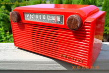 Load image into Gallery viewer, SOLD! - June 8, 2015 - BRIGHT RED Mid Century Vintage Retro Jetsons 1952 Admiral 5G35N AM Tube Radio Totally Restored! - [product_type} - Admiral - Retro Radio Farm