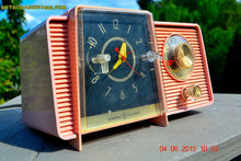 Charger l&#39;image dans la galerie, SOLD! - July 10, 2015 - POWDER PINK Mid Century Jetsons 1959 General Electric Model C-406A Tube AM Clock Radio Totally Restored! - [product_type} - General Electric - Retro Radio Farm