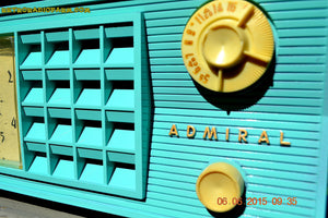 SOLD! - Nov 24, 2015 - PISTACHIO GREEN Retro Jetsons Mid Century Vintage 1955 Admiral Model 251 AM Tube Radio Totally Restored! - [product_type} - Admiral - Retro Radio Farm