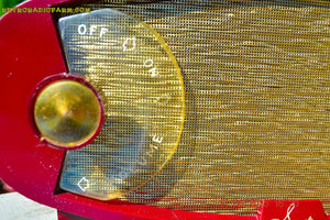 SOLD! - Nov 16, 2017 - WILD LOOKING MAROON FOOTBALL Retro Deco Modernist 1950 Sparton Model 132 AM Tube Radio Totally Restored! - [product_type} - Sparton - Retro Radio Farm