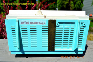 SOLD! - Aug 21, 2017 - SEA GREEN Mid Century Retro Jetsons 1959 Airline Model GEN-1722A Tube AM Radio Works! - [product_type} - Airline - Retro Radio Farm
