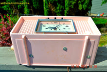 画像をギャラリービューアに読み込む, SOLD! - Sept 9, 2015 - BLUETOOTH MP3 READY - BIG PINK Mid Century Retro Jetsons 1956 Sylvania Model R598-7509 Tube AM Clock Radio Totally Restored! - [product_type} - Sylvania - Retro Radio Farm