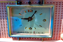 Charger l&#39;image dans la galerie, SOLD! - Sept 9, 2015 - BLUETOOTH MP3 READY - BIG PINK Mid Century Retro Jetsons 1956 Sylvania Model R598-7509 Tube AM Clock Radio Totally Restored! - [product_type} - Sylvania - Retro Radio Farm