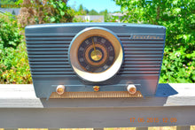 Charger l&#39;image dans la galerie, SOLD! - Aug 4, 2015 - GUNMETAL GREEN Mid Century Retro Jetsons 1954 Truetone Model D2637 Tube AM Radio Works! - [product_type} - Truetone - Retro Radio Farm