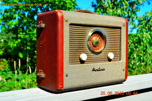 SOLD! - Aug 14, 2015 - BLUETOOTH MP3 READY - Cool Jazz Portable Retro 1951 Airline Model 25-GHM Tube AM Radio Works! - [product_type} - Airline - Retro Radio Farm